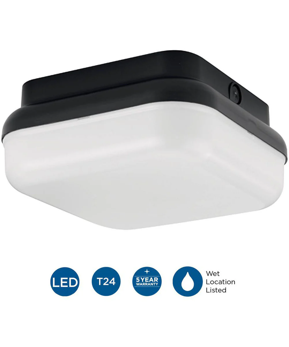 Hard Nox 10" Square Flush Mount Light Black - Image 3
