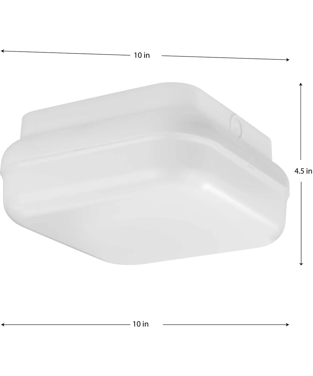 Hard Nox 10" Square Flush Mount Light Satin White - Image 2