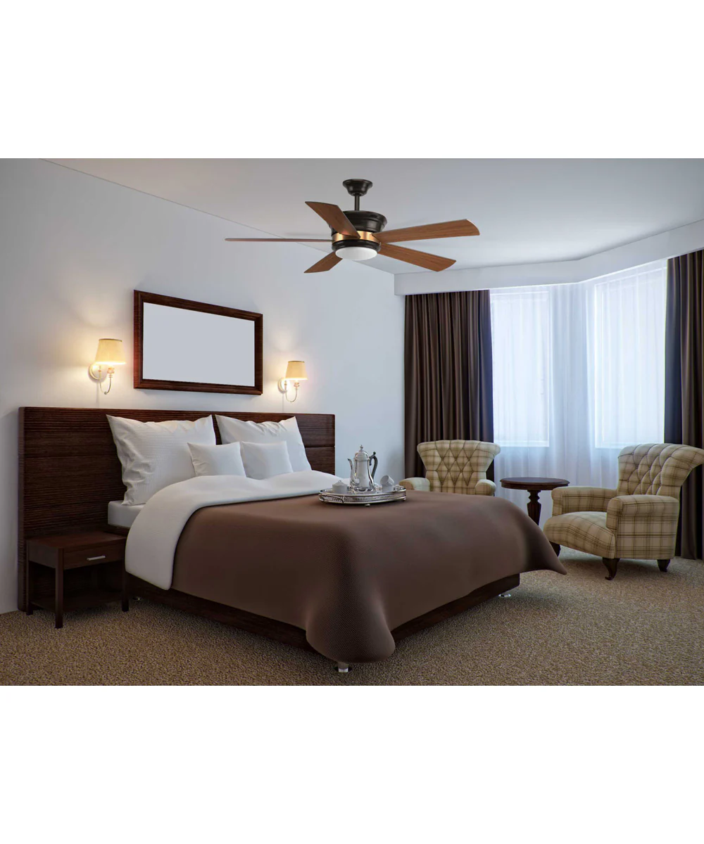 Harranvale 54" 5 Blade Fan w/ LED Light Antique Bronze - Image 2