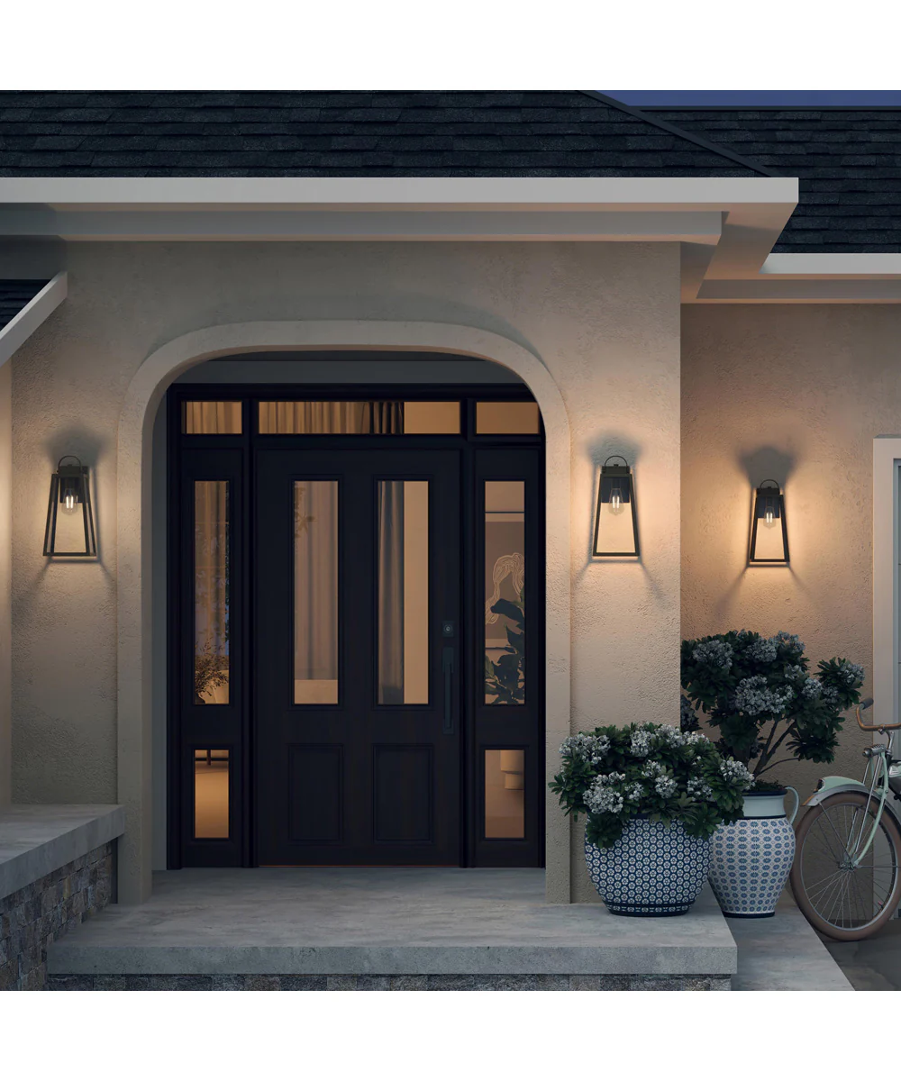 Hedry Large Outdoor Wall Lantern with Clear Glass Panels Antique Bronze - Image 3
