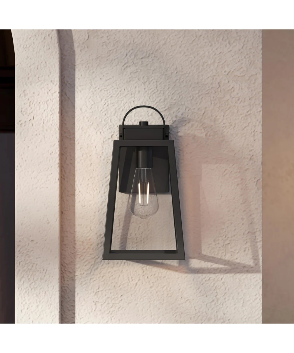 Hedry Medium Outdoor Wall Lantern with Clear Glass Panels Matte Black - Image 10