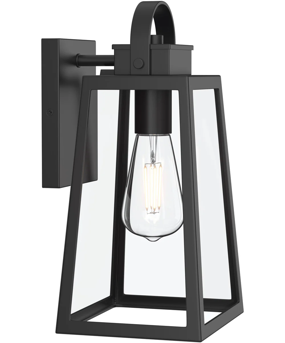 Hedry Medium Outdoor Wall Lantern with Clear Glass Panels Matte Black - Image 7