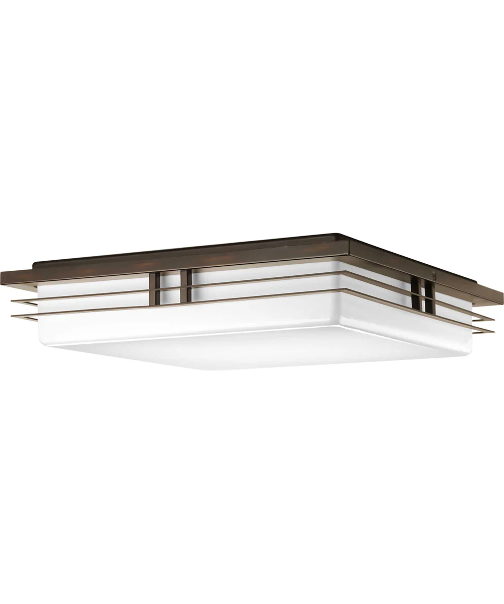 Helm 3-Light 18" LED Flush Mount Antique Bronze - Image 4