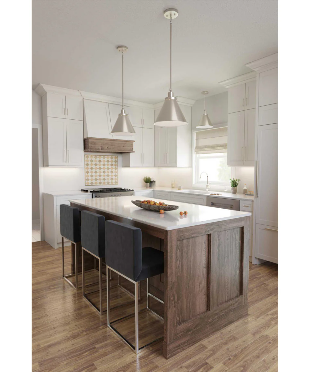 Hinton 1-Light Hanging Vintage Style Hanging Pendant Light Brushed Nickel - Image 5