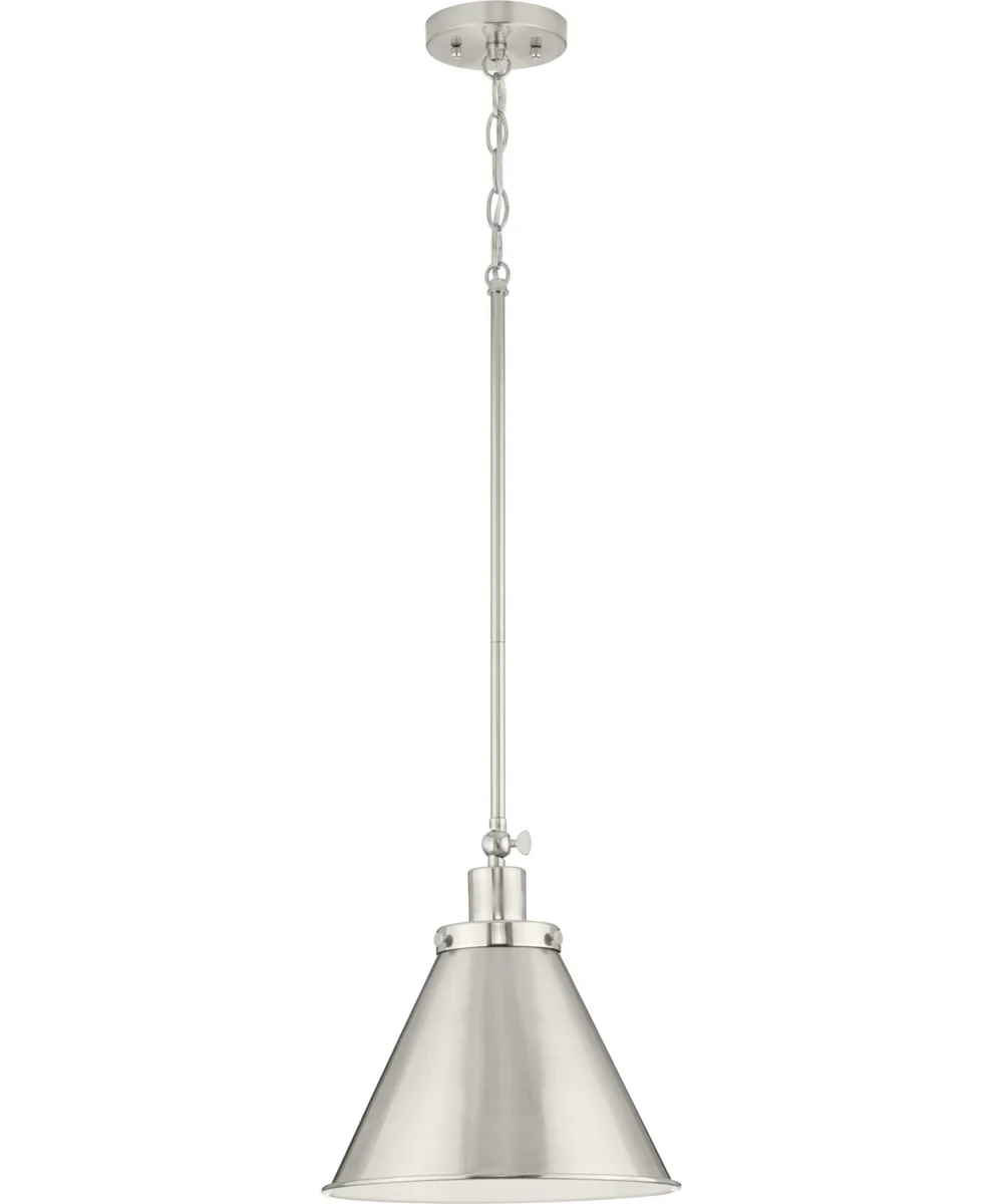 Hinton 1-Light Hanging Vintage Style Hanging Pendant Light Brushed Nickel - Image 7