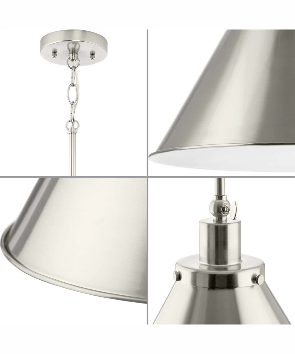 Hinton 1-Light Modern Farmhouse Pendant Brushed Nickel - Image 11