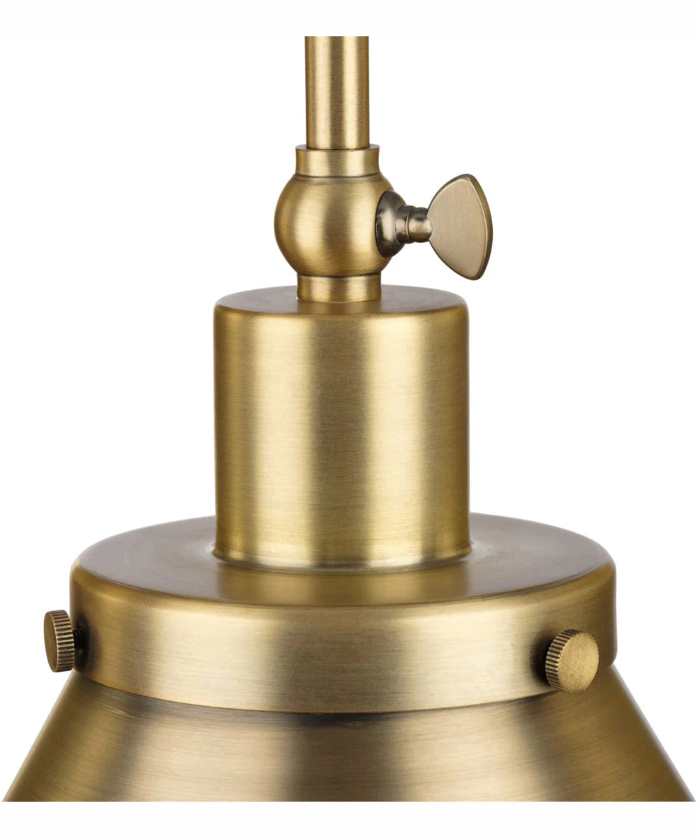 Hinton 1-Light Modern Farmhouse Pendant Vintage Brass - Image 4