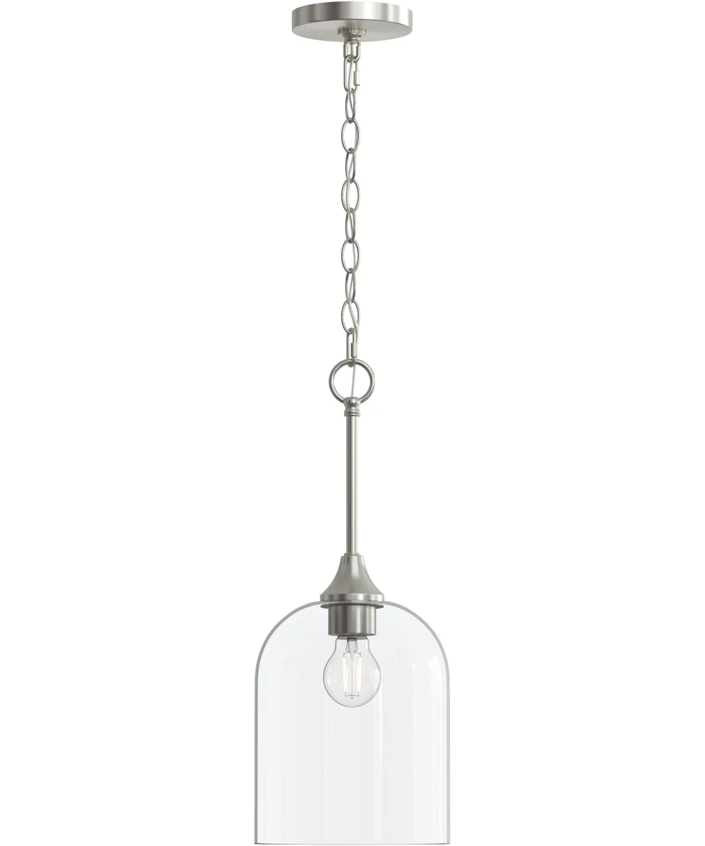 Ilia 1-Light Pendant with Clear Glass Shade Brushed Nickel - Image 6
