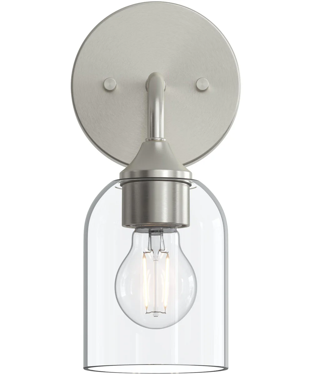 Ilia 1-Light Wall Sconce with Clear Glass Shade Brushed Nickel - Image 4