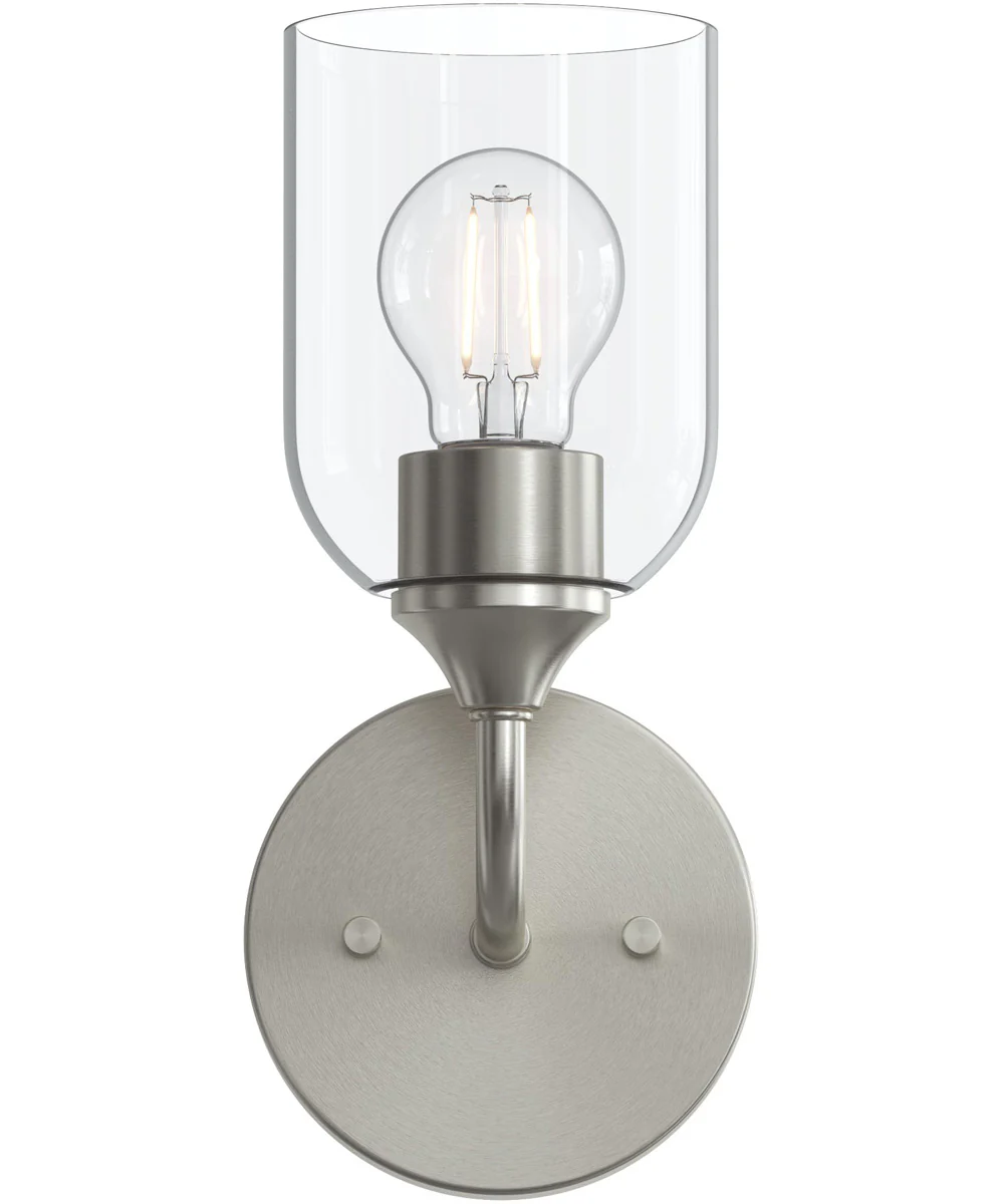 Ilia 1-Light Wall Sconce with Clear Glass Shade Brushed Nickel - Image 5