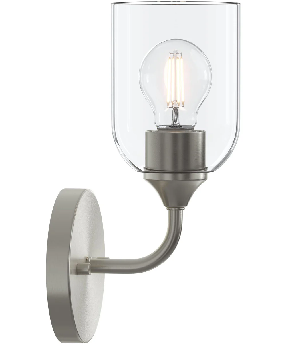 Ilia 1-Light Wall Sconce with Clear Glass Shade Brushed Nickel - Image 6
