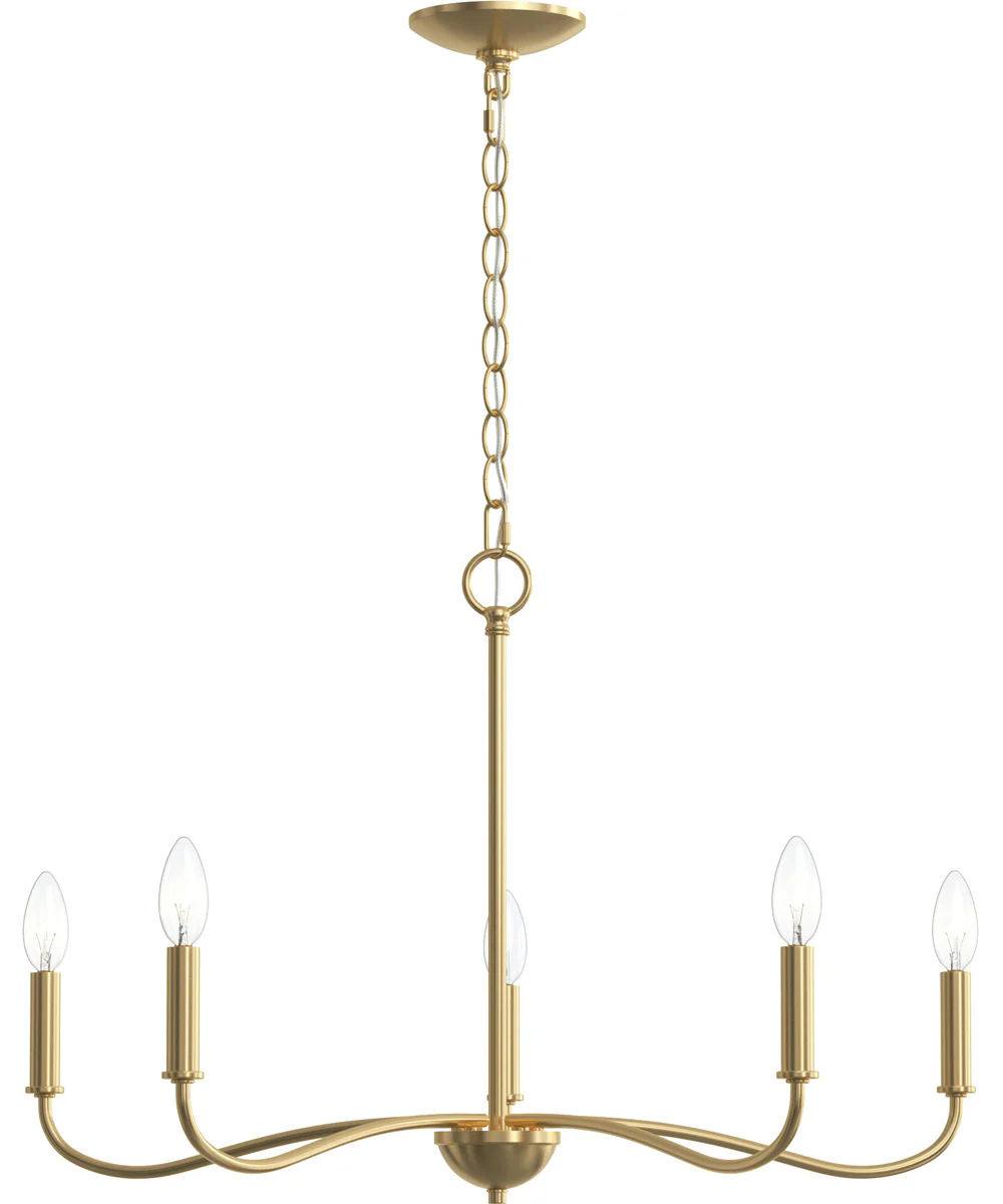 Ilia 5-Light Chandelier Brushed Gold - Image 5
