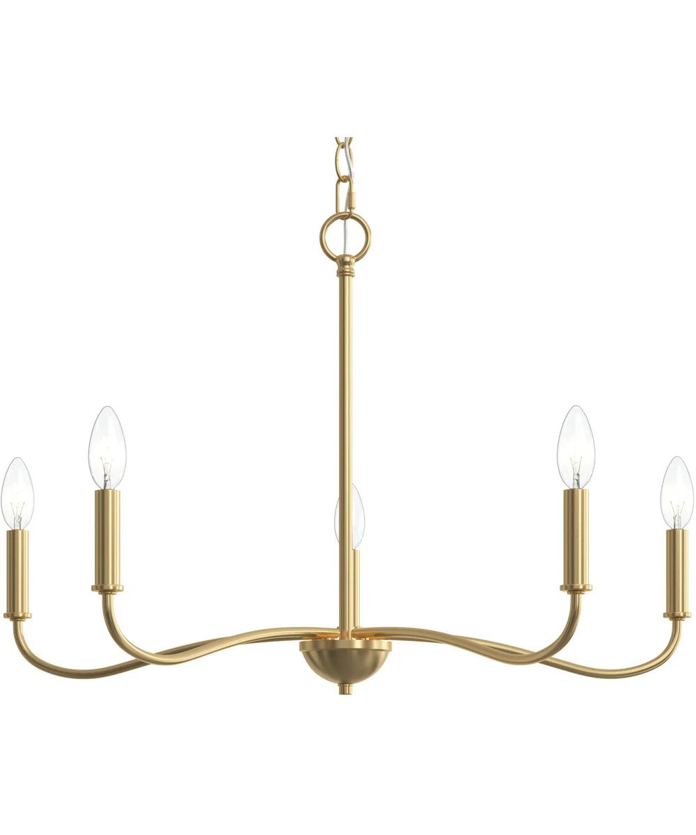Ilia 5-Light Chandelier Brushed Gold - Image 6