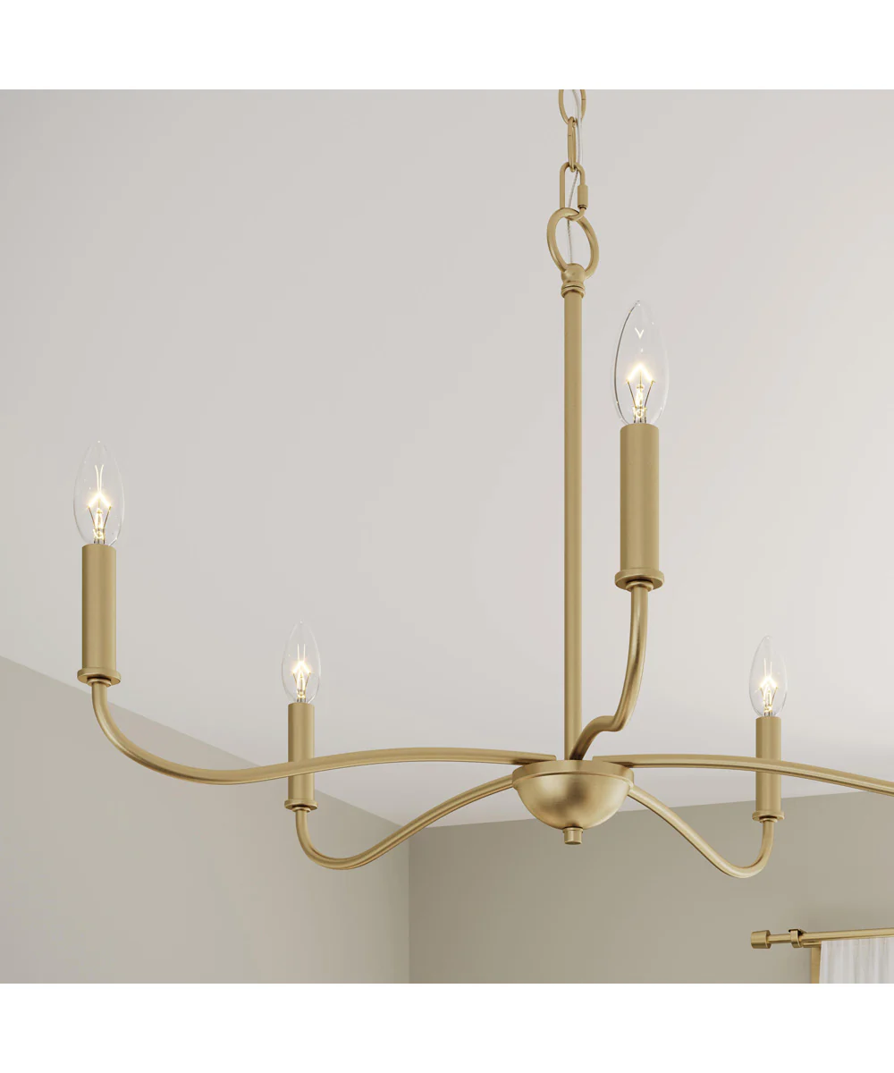 Ilia 5-Light Chandelier Brushed Gold - Image 8