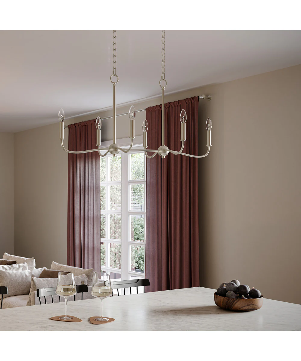 Ilia 6-Light Island Chandelier Brushed Nickel - Image 2