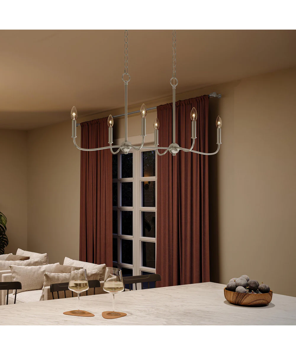 Ilia 6-Light Island Chandelier Brushed Nickel - Image 3