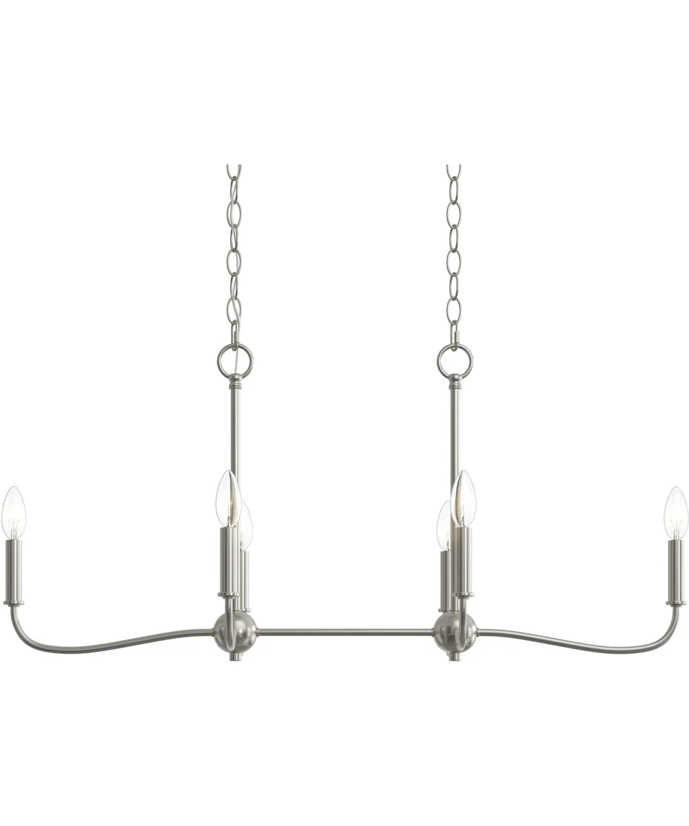 Ilia 6-Light Island Chandelier Brushed Nickel - Image 5