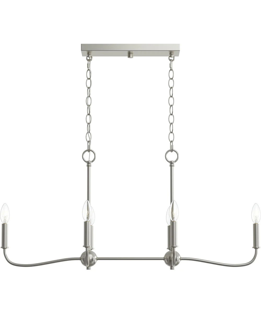 Ilia 6-Light Island Chandelier Brushed Nickel - Image 7