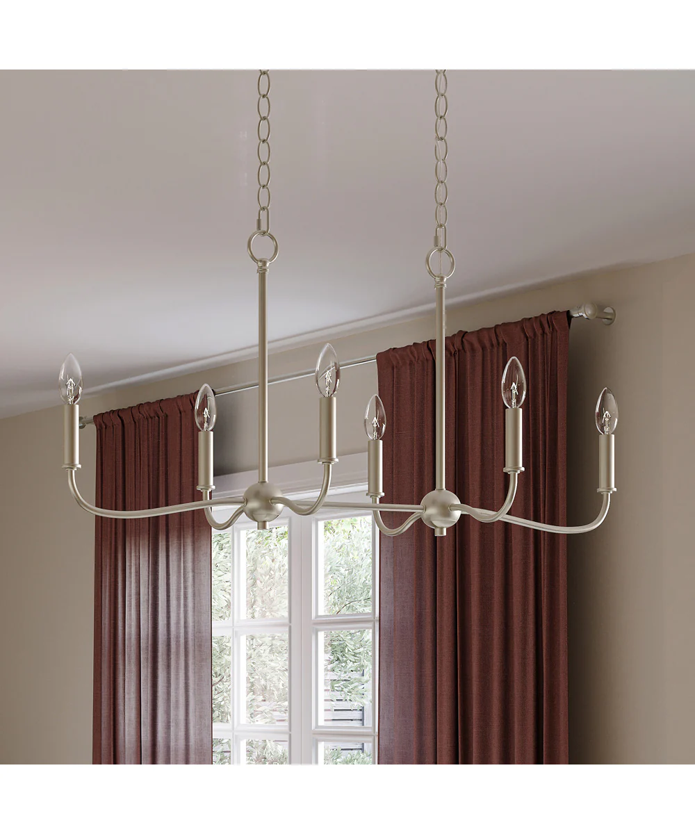 Ilia 6-Light Island Chandelier Brushed Nickel - Image 9