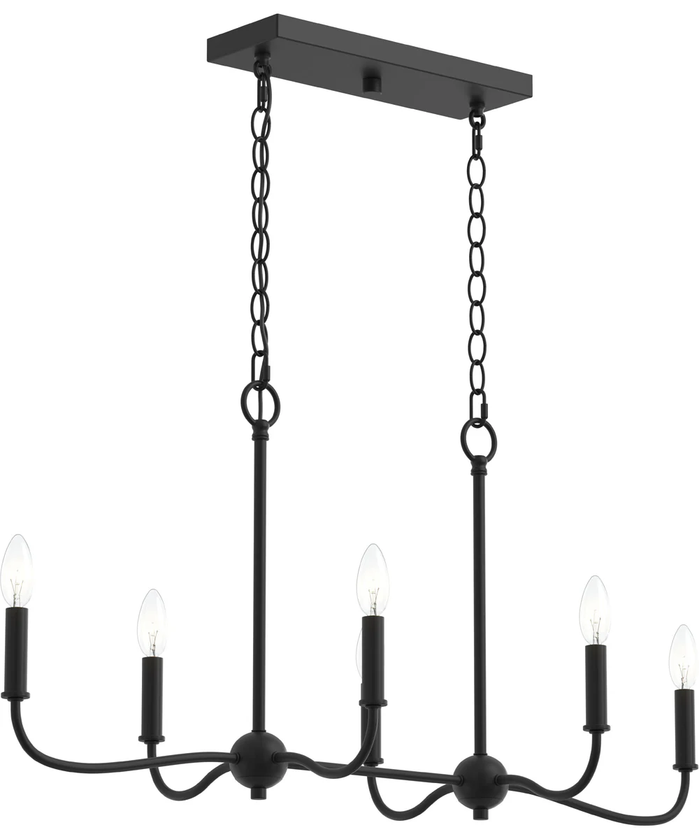 Ilia 6-Light Island Chandelier Matte Black