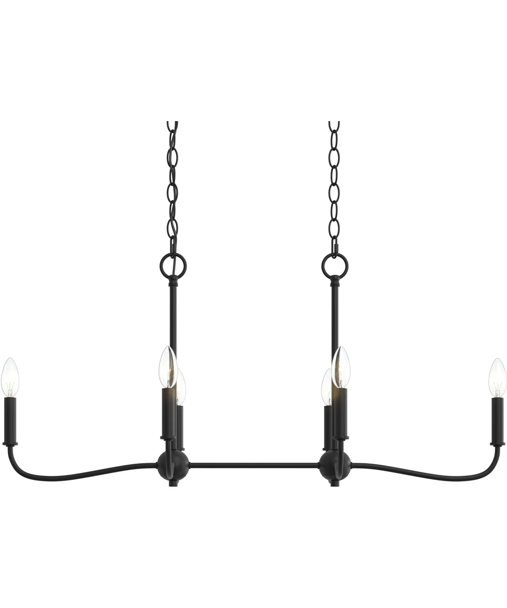 Ilia 6-Light Island Chandelier Matte Black - Image 5