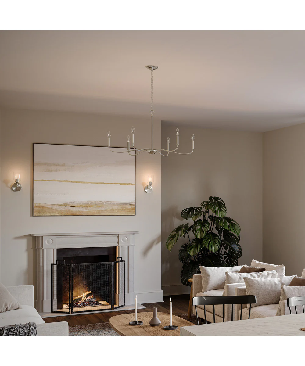 Ilia 6-Light Large Chandelier Brushed Nickel - Image 2
