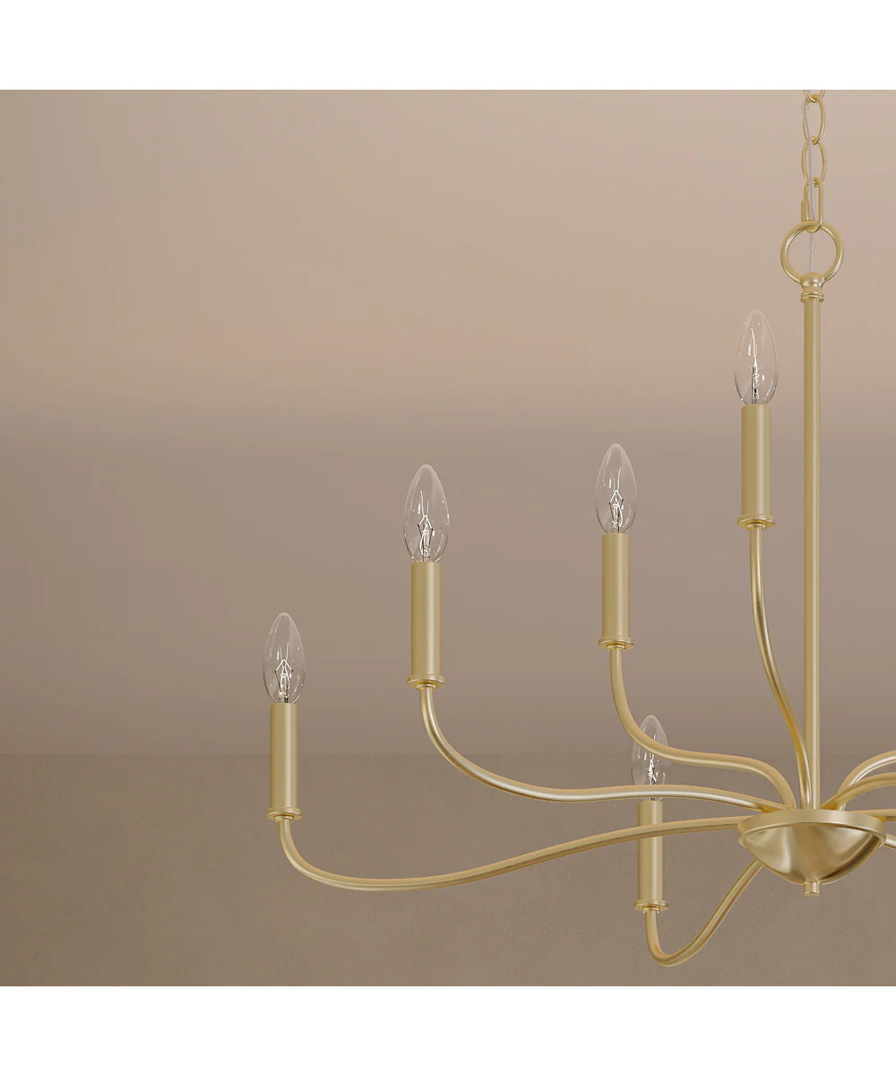 Ilia 9-Light Two-Tier Chandelier Brushed Gold - Image 8