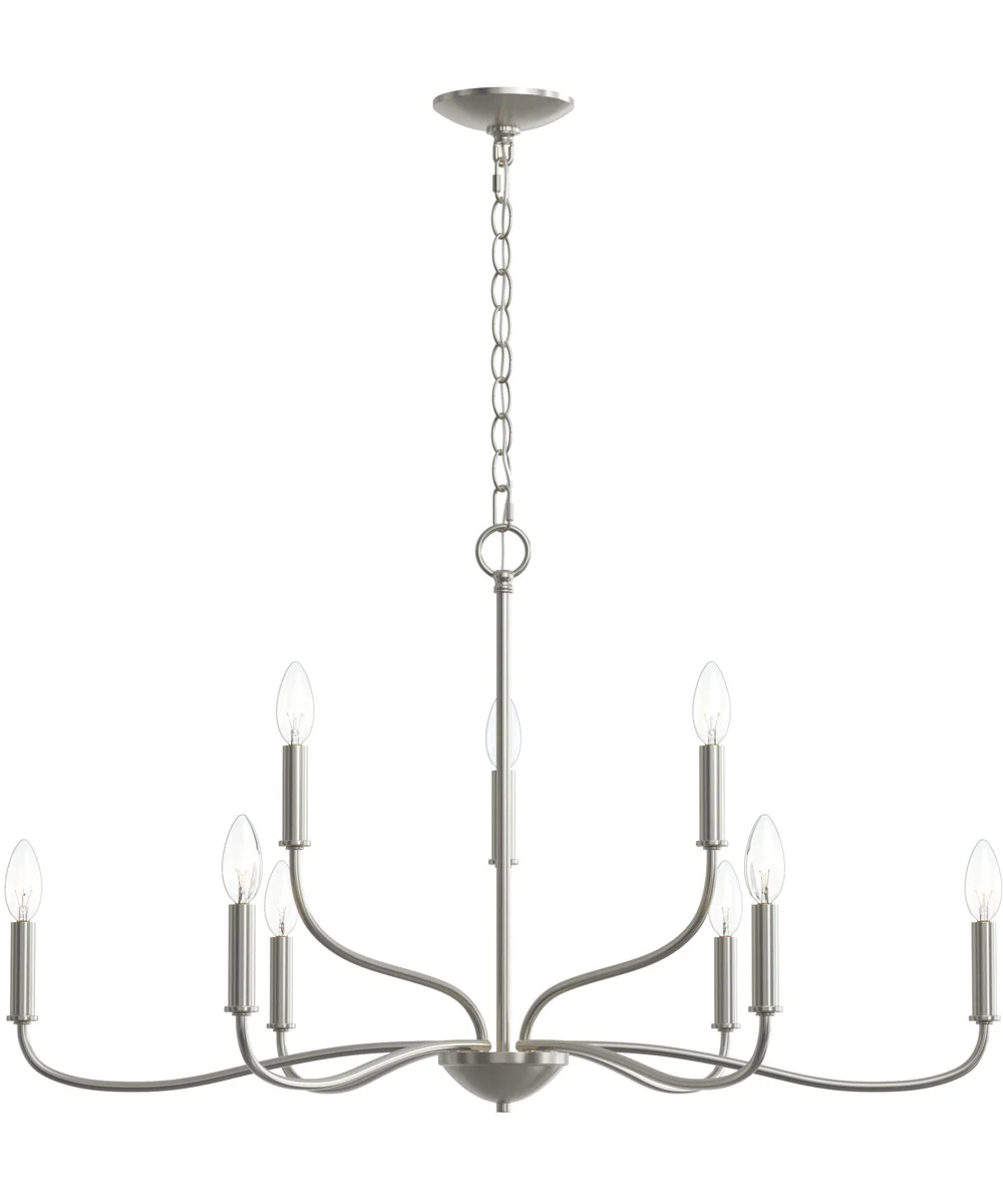 Ilia 9-Light Two-Tier Chandelier Brushed Nickel - Image 5