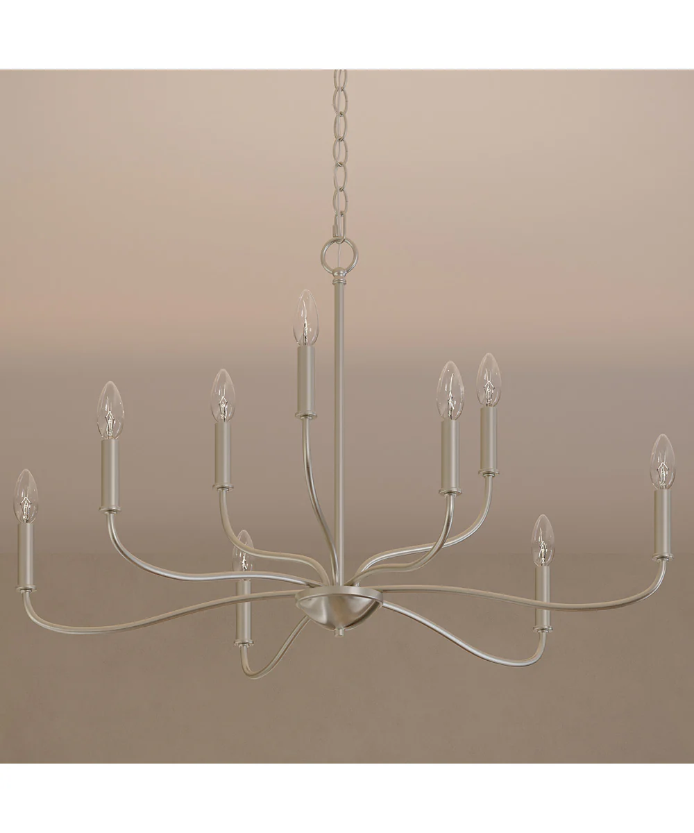 Ilia 9-Light Two-Tier Chandelier Brushed Nickel - Image 7