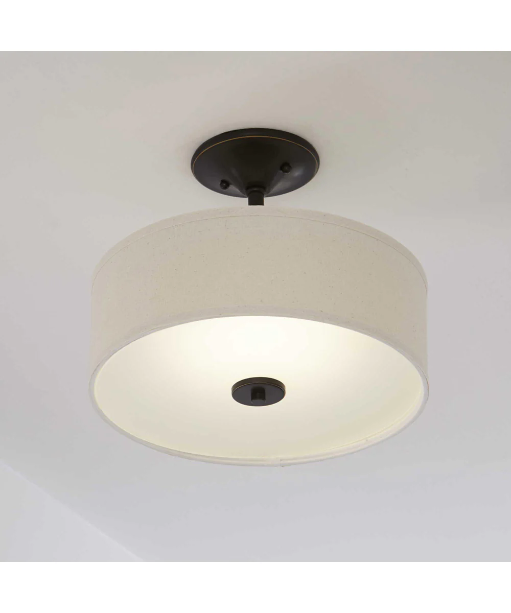 Inspire 1-Light 13" LED Semi-Flush Mount Antique Bronze - Image 2