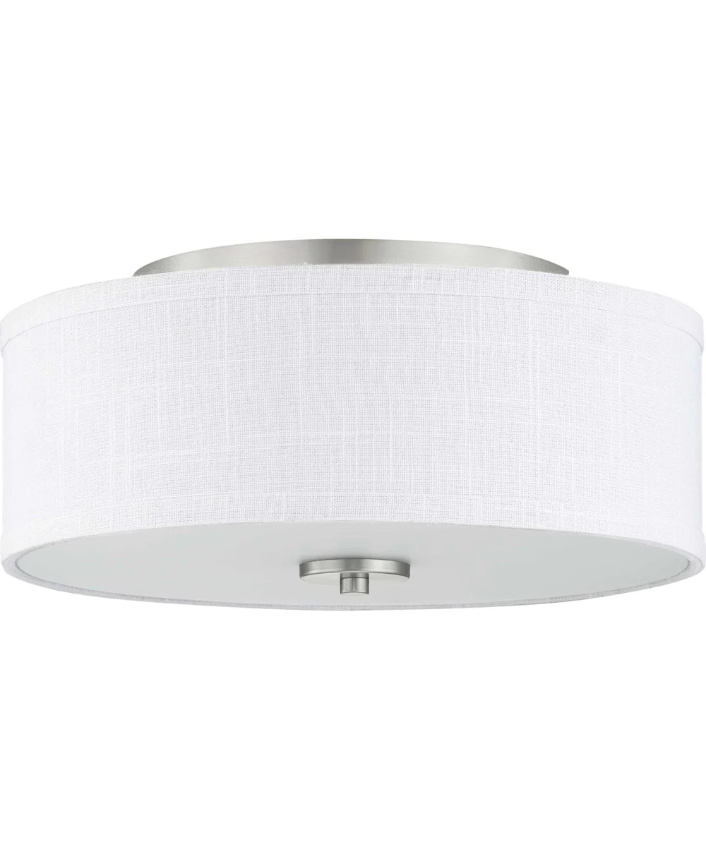 Inspire 13" 2-Light Flush Mount Brushed Nickel