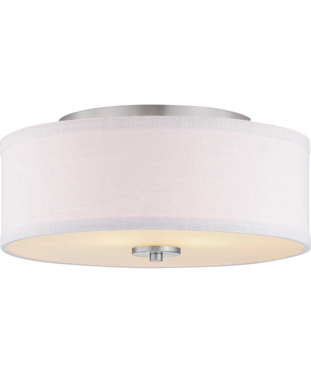 Inspire 13" 2-Light Flush Mount Brushed Nickel - Image 3
