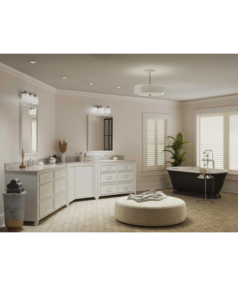 Invite 3-Light 15" Semi-Flush Convertible Brushed Nickel - Image 4
