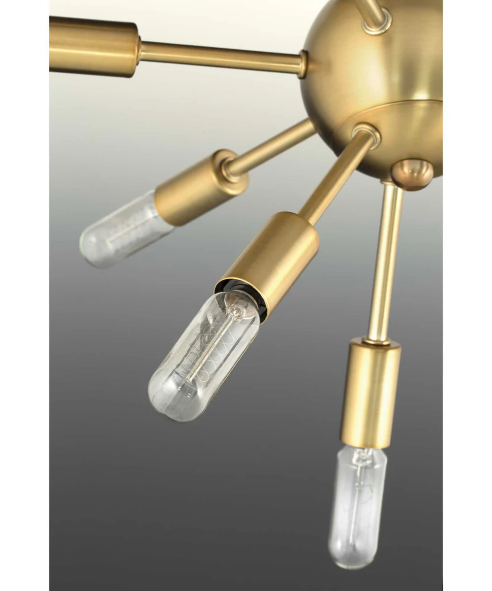 Ion 12-Light Mid-Century Modern Chandelier Light Brushed Bronze - Image 5
