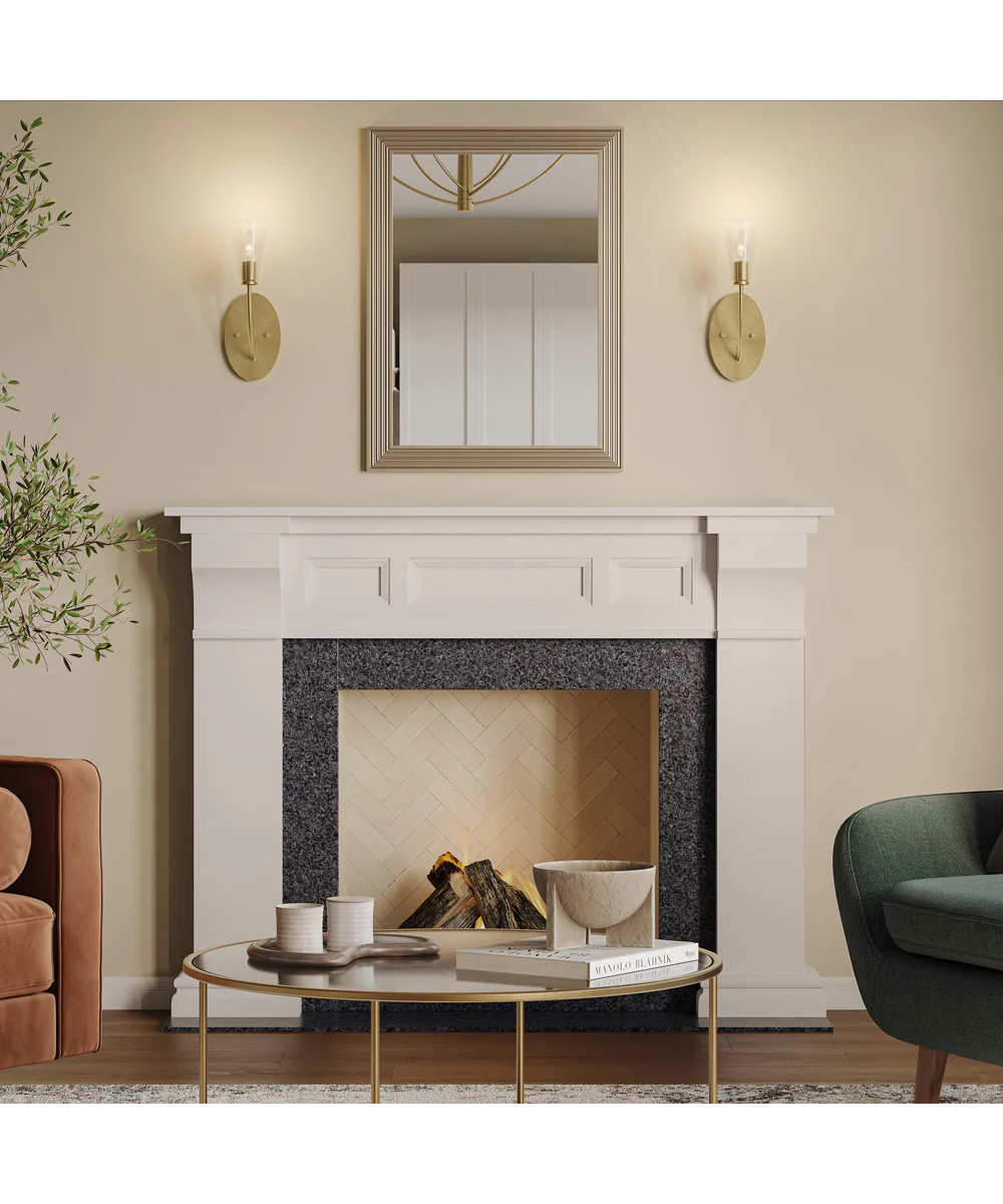 Jheni 1-Light Wall Sconce with Clear Glass Shades Brushed Gold - Image 2