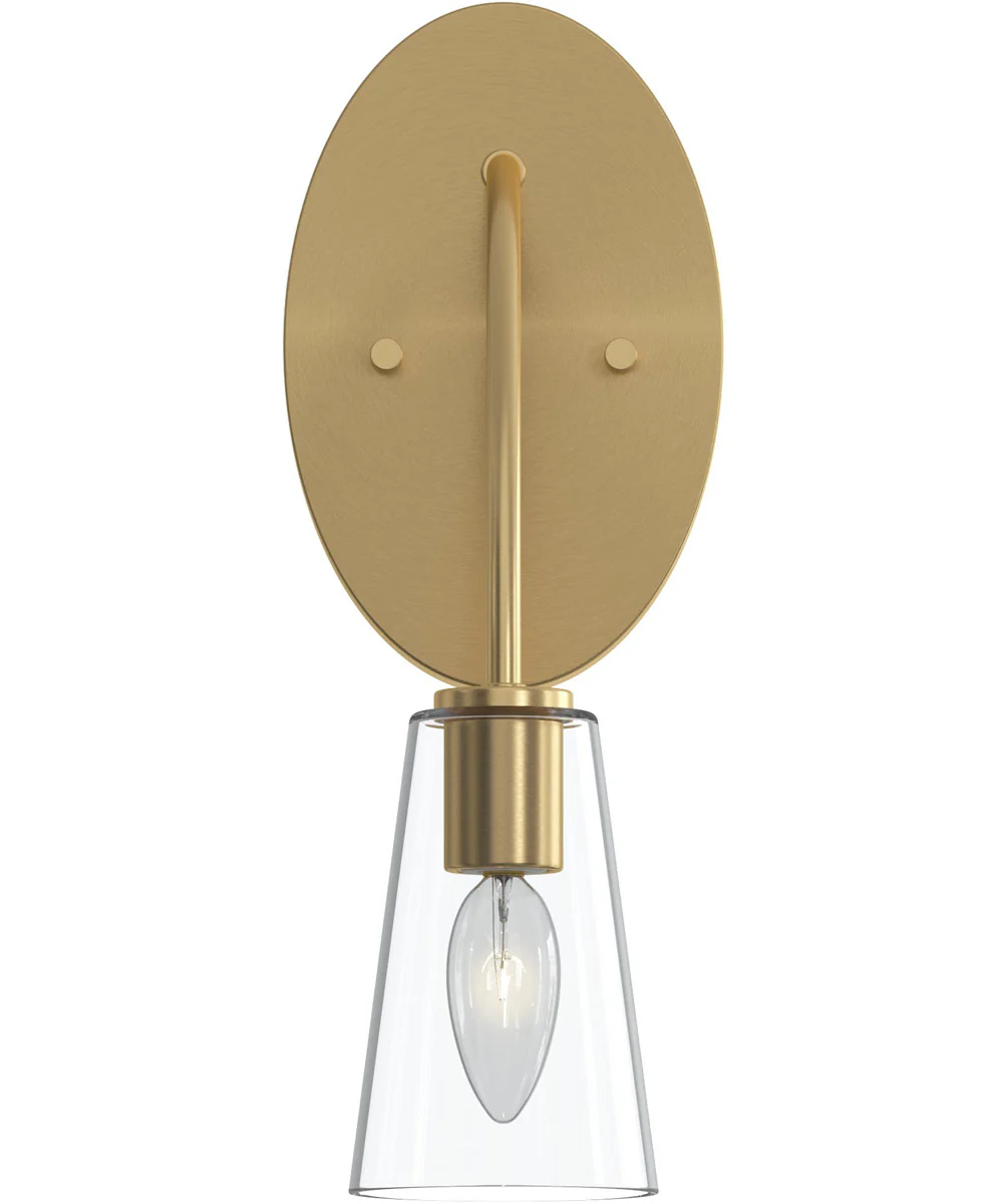 Jheni 1-Light Wall Sconce with Clear Glass Shades Brushed Gold - Image 6