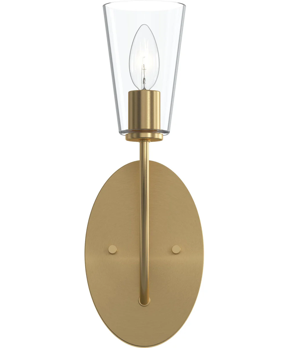 Jheni 1-Light Wall Sconce with Clear Glass Shades Brushed Gold - Image 7