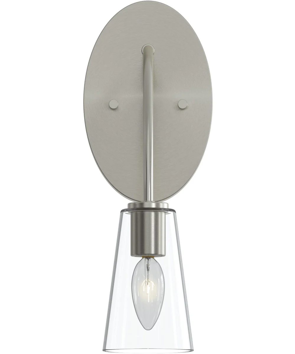 Jheni 1-Light Wall Sconce with Clear Glass Shades Brushed Nickel - Image 5