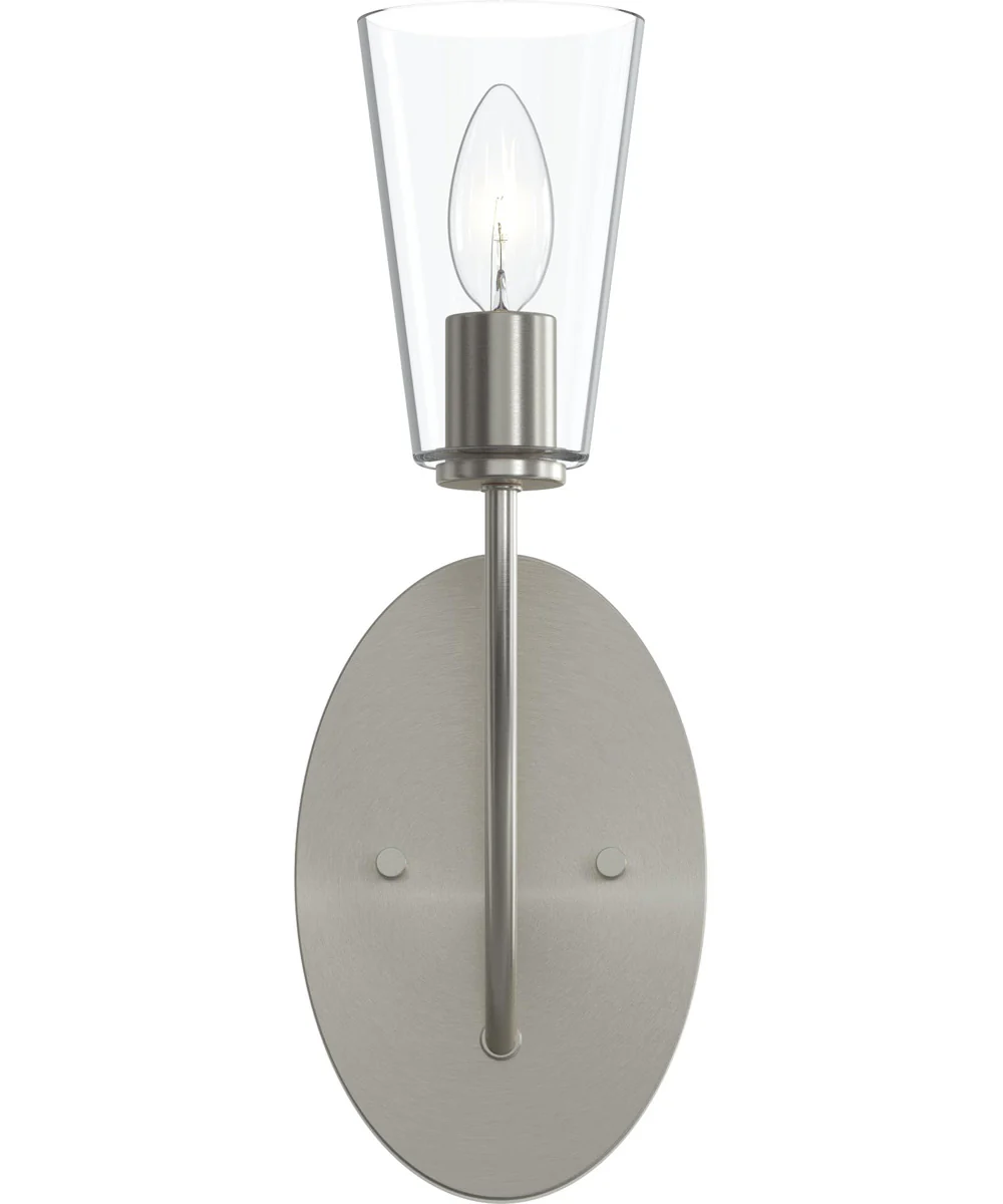 Jheni 1-Light Wall Sconce with Clear Glass Shades Brushed Nickel - Image 6