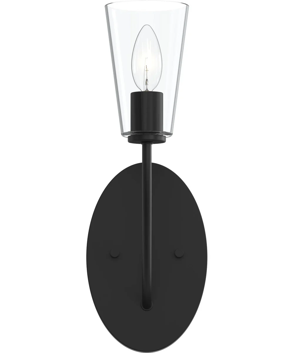 Jheni 1-Light Wall Sconce with Clear Glass Shades Matte Black - Image 7