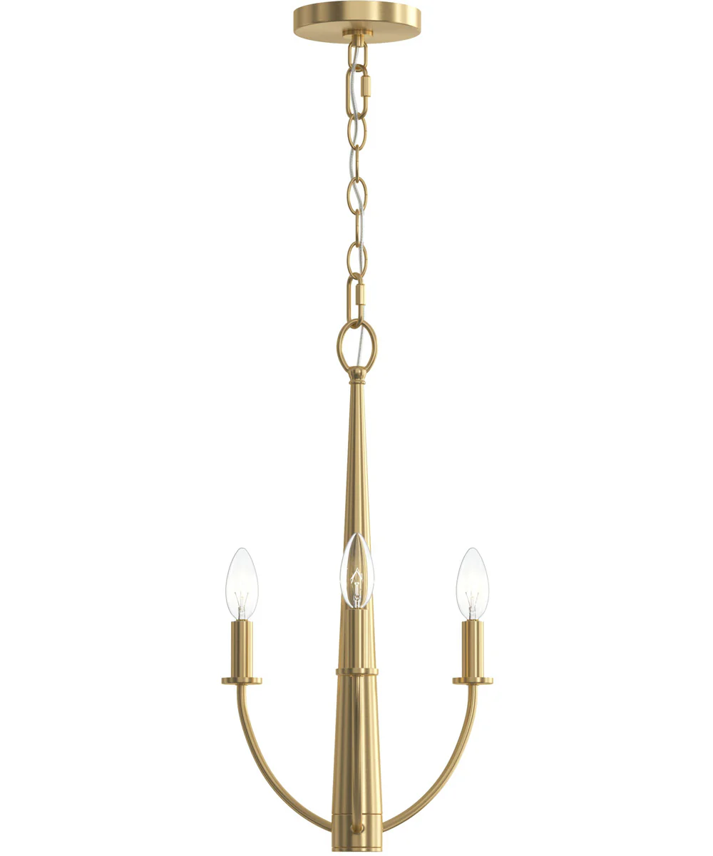 Jheni 3-Light Chandelier Brushed Gold - Image 6