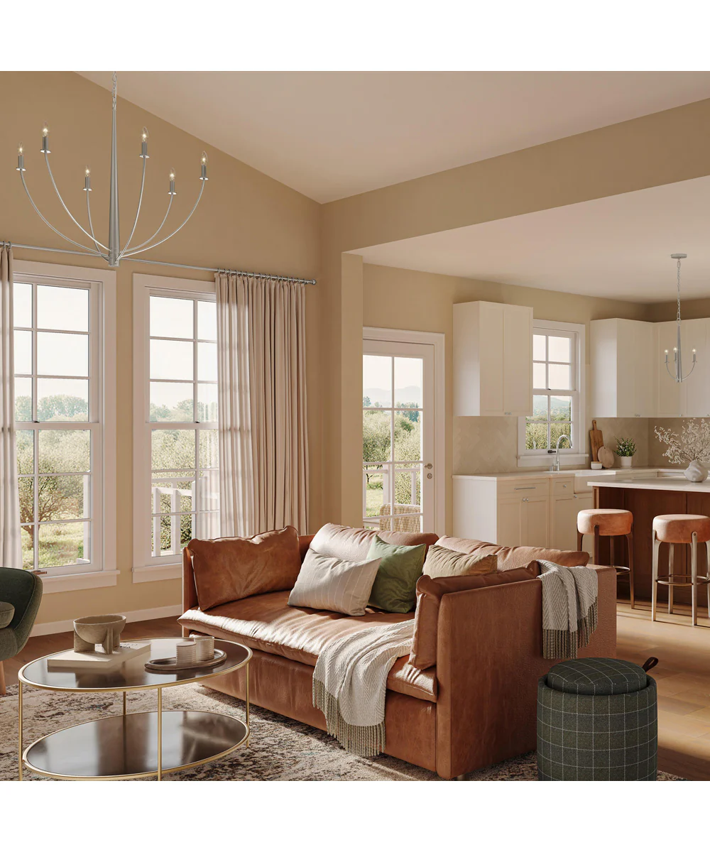 Jheni 3-Light Chandelier Brushed Nickel - Image 2