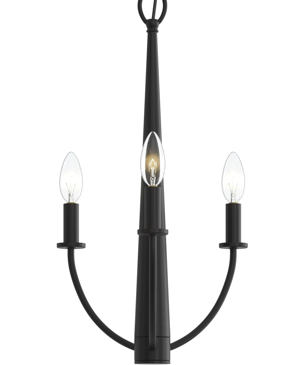 Jheni 3-Light Chandelier Matte Black - Image 7