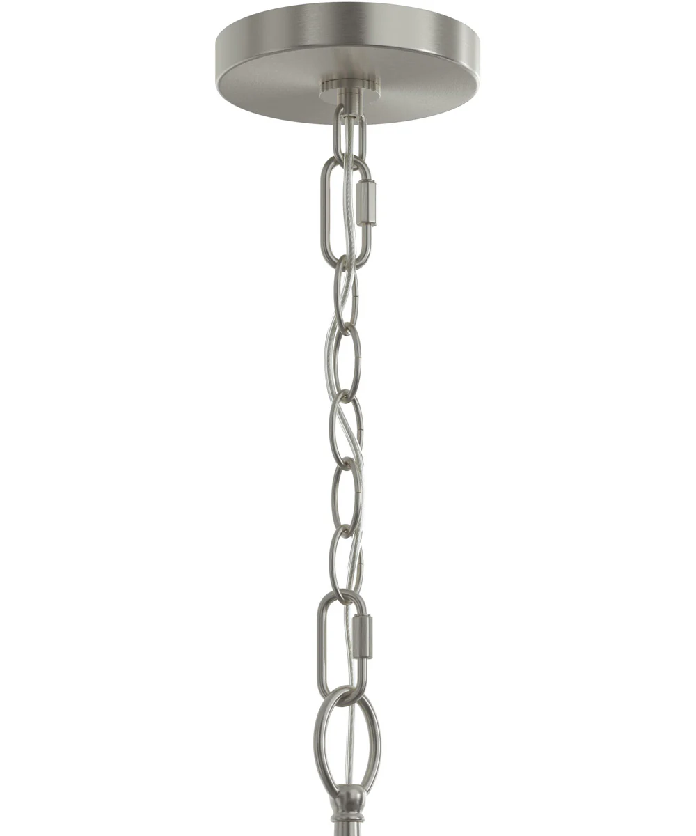 Jheni 3-Light Chandelier with Clear Glass Shades Brushed Nickel - Image 5