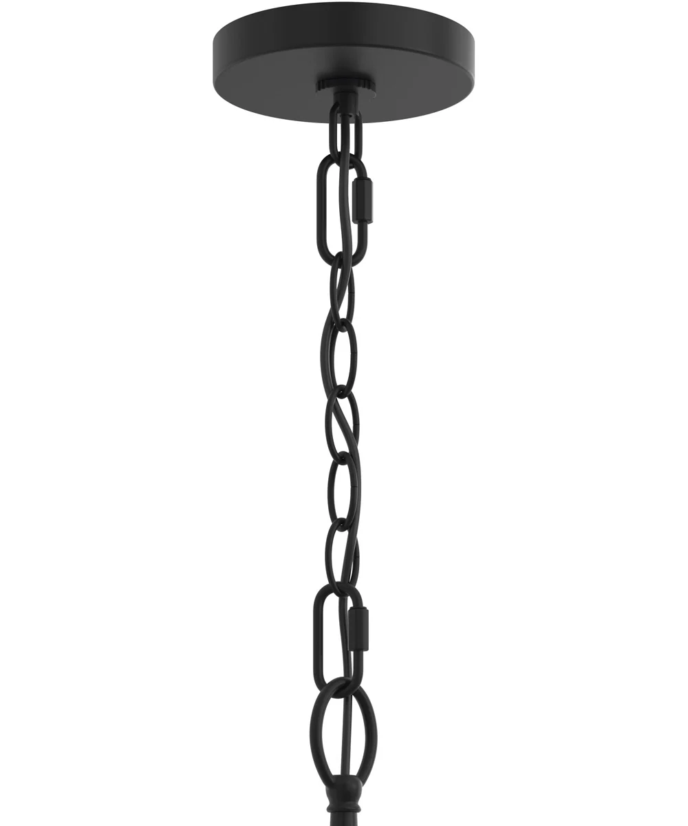 Jheni 3-Light Chandelier with Clear Glass Shades Matte Black - Image 5