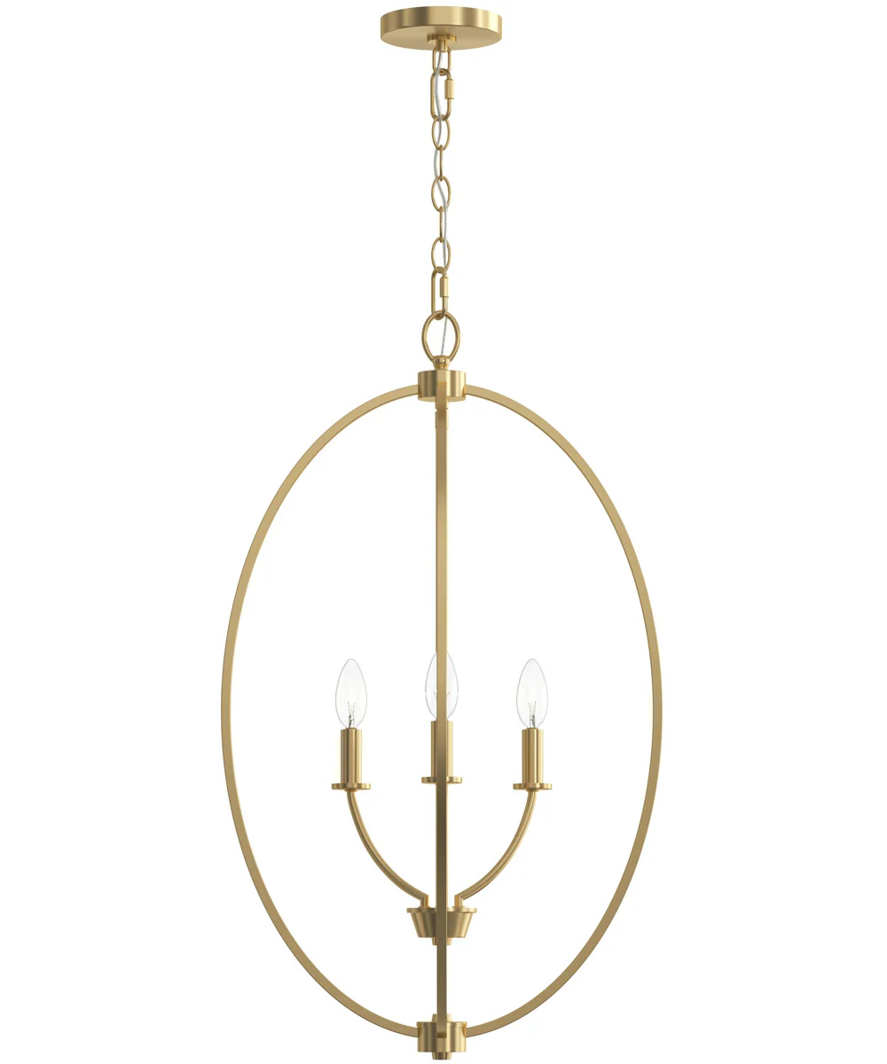 Jheni 3-Light Foyer Pendant Brushed Gold - Image 6