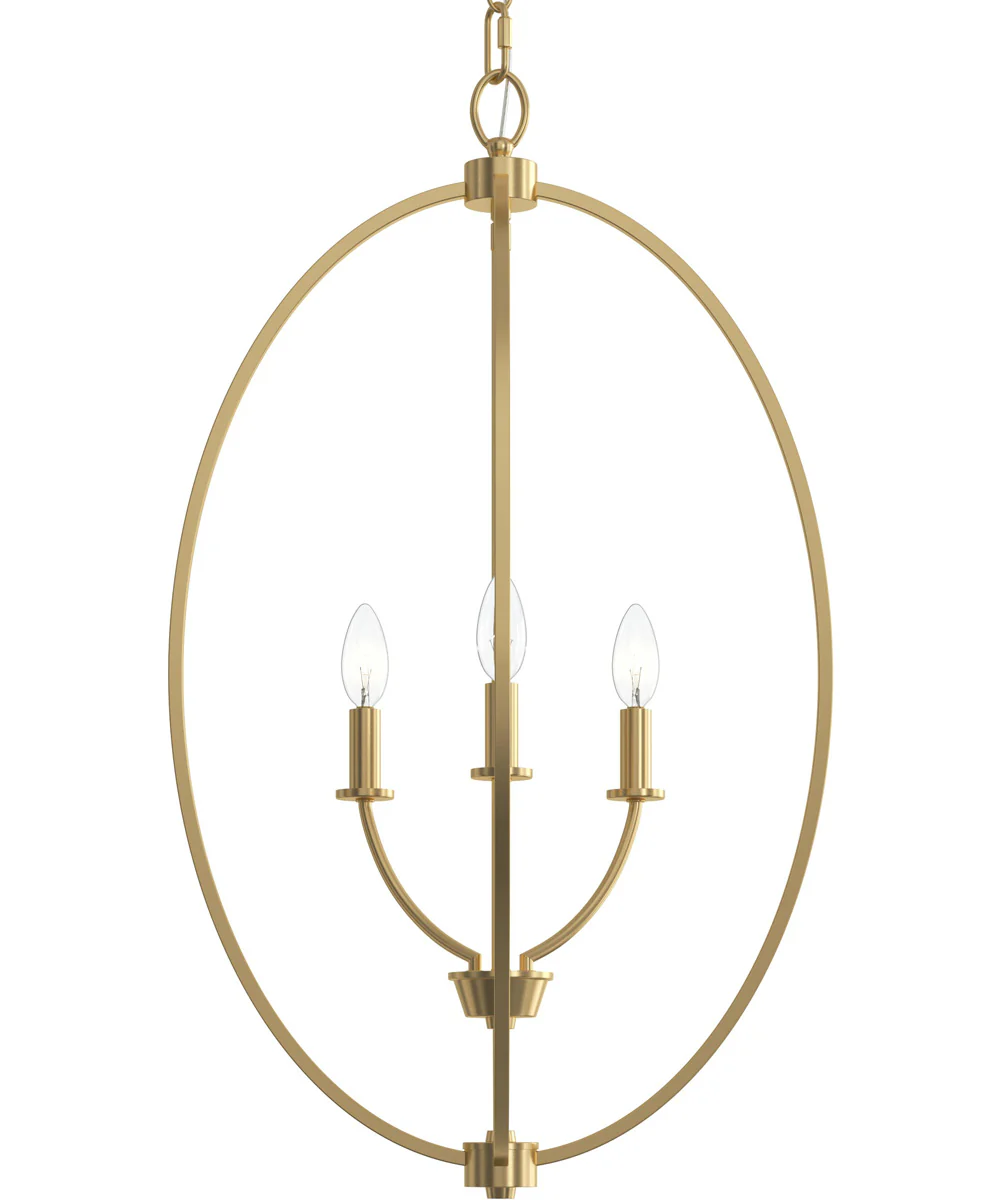 Jheni 3-Light Foyer Pendant Brushed Gold - Image 7