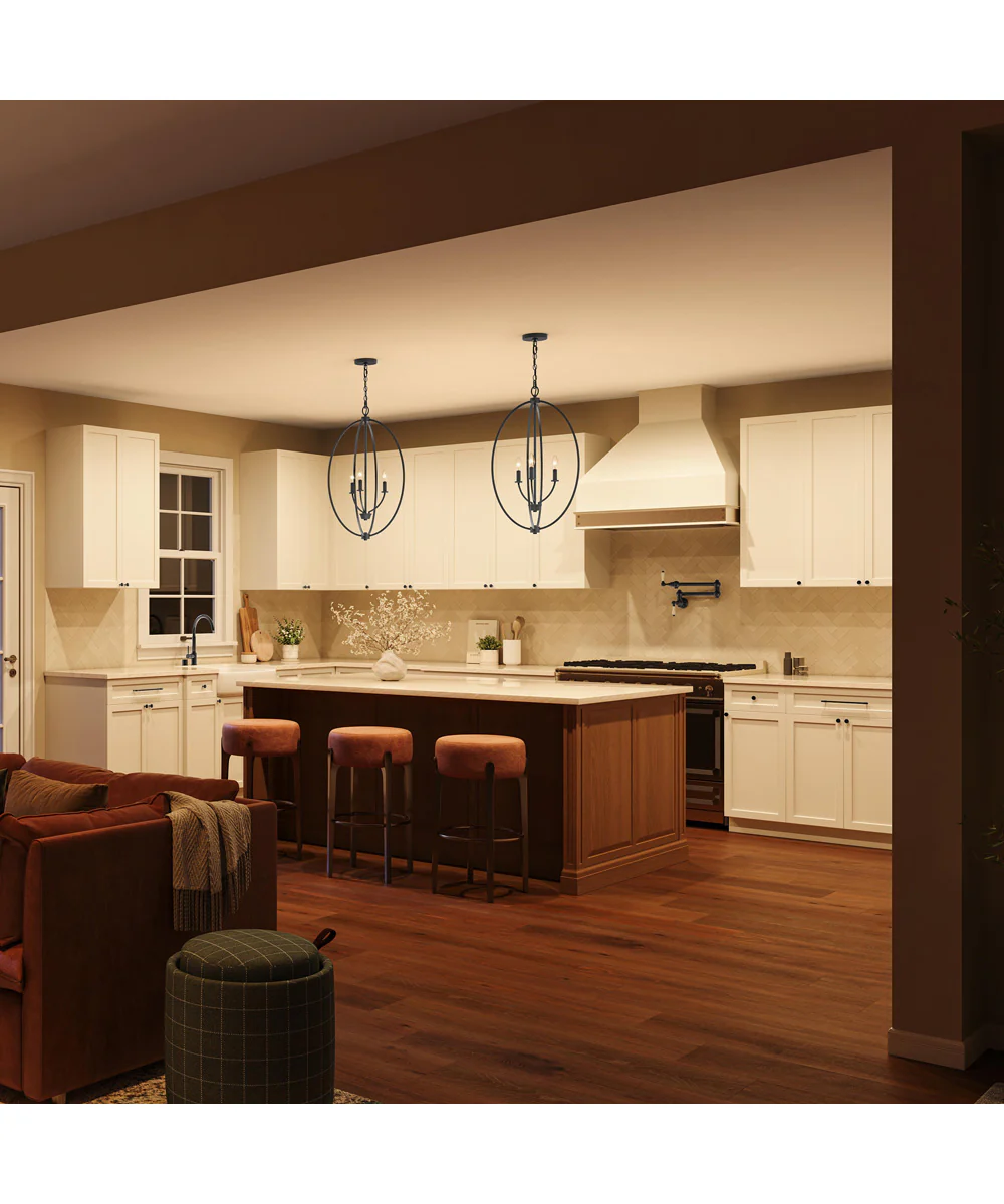 Jheni 3-Light Foyer Pendant Matte Black - Image 3