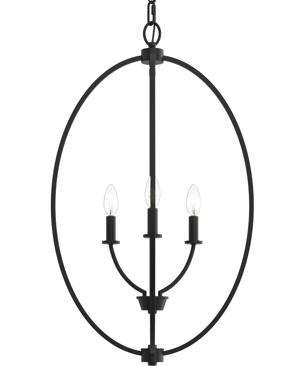 Jheni 3-Light Foyer Pendant Matte Black - Image 7