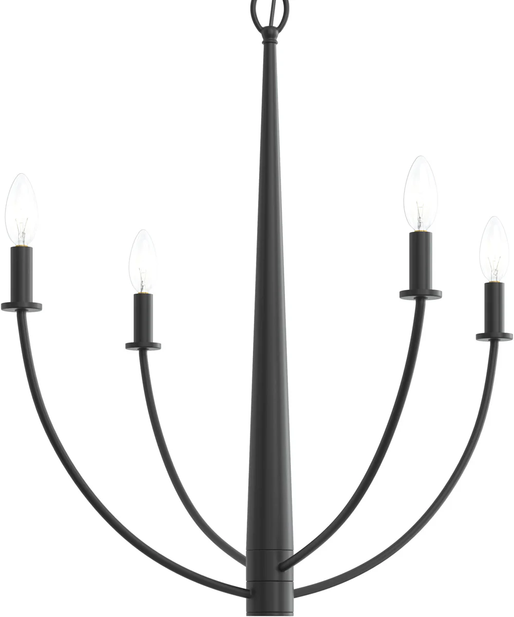 Jheni 4-Light Medium Chandelier Matte Black - Image 7